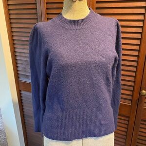 J. Crew Women's Rich Purple Crew Neck Sweater